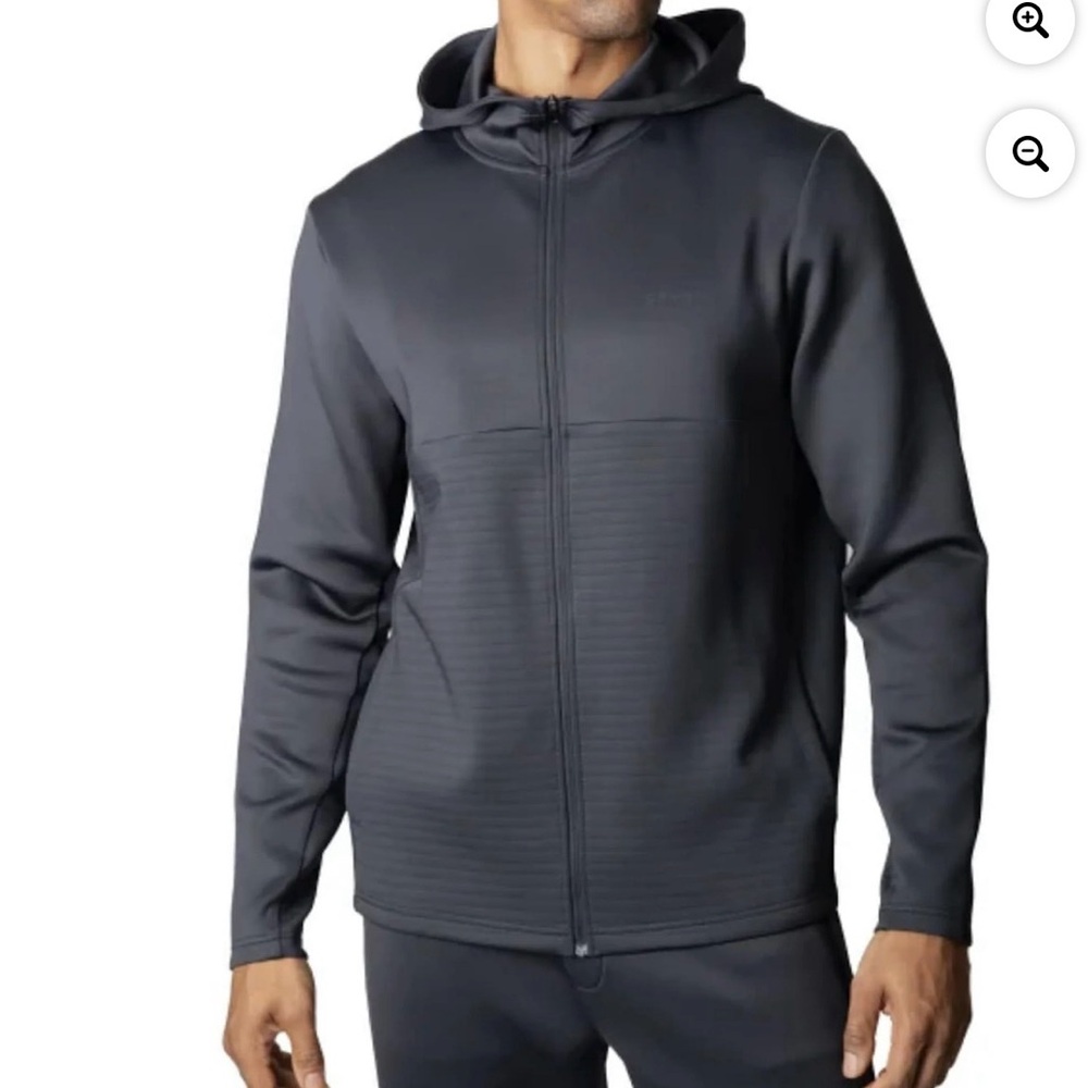 Spyder Active Men's Long Sleeve Stretch Full Zip Hoodie Jacket Black Size L New - Picture 1 of 13